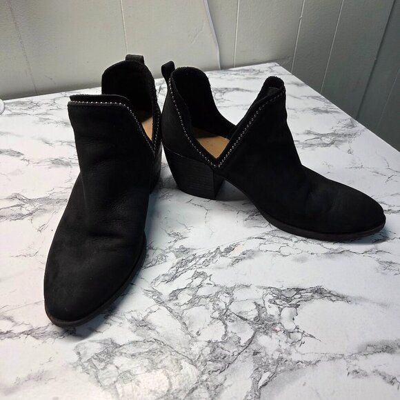 Crown Vintage Shoes - Crown Vintage WOODY Leather Split Sides Ankle Studded Black Booties Size 10M